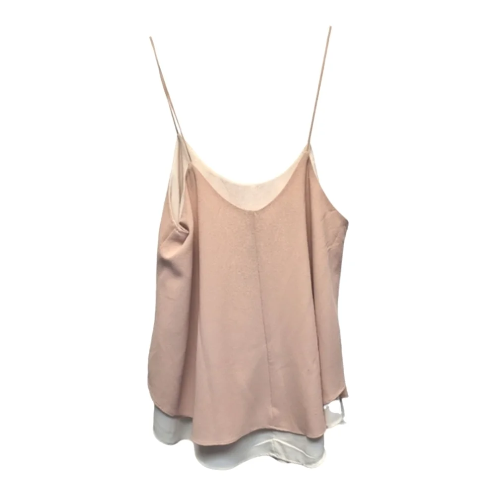 Paper Crane Blush Pink and Cream Layered Cami Top - Size S